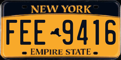 NY license plate FEE9416