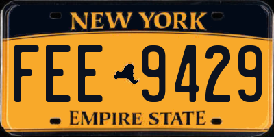 NY license plate FEE9429