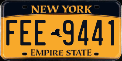NY license plate FEE9441