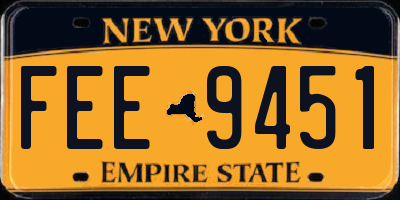 NY license plate FEE9451