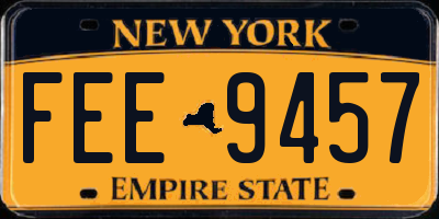 NY license plate FEE9457