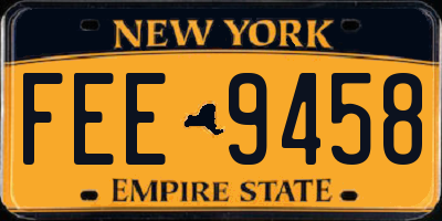 NY license plate FEE9458