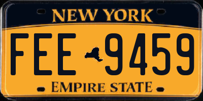 NY license plate FEE9459