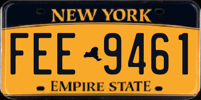 NY license plate FEE9461