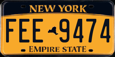 NY license plate FEE9474