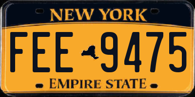 NY license plate FEE9475