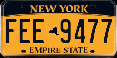 NY license plate FEE9477