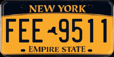 NY license plate FEE9511