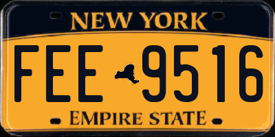 NY license plate FEE9516