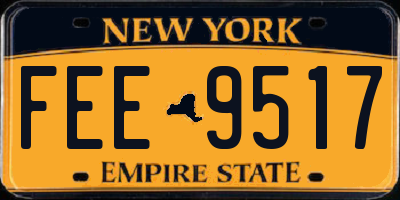 NY license plate FEE9517