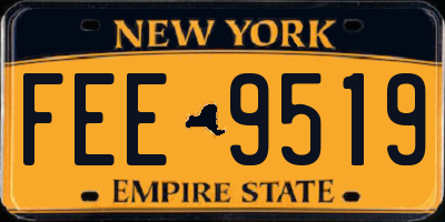 NY license plate FEE9519