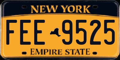 NY license plate FEE9525