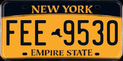 NY license plate FEE9530
