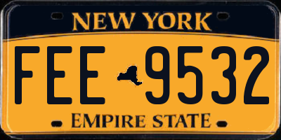 NY license plate FEE9532