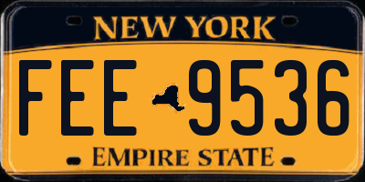 NY license plate FEE9536