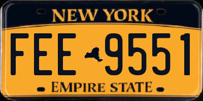 NY license plate FEE9551