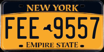 NY license plate FEE9557