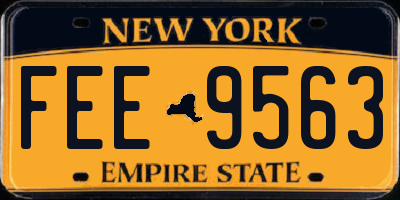 NY license plate FEE9563
