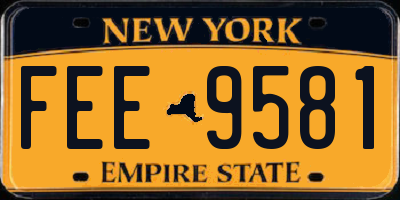 NY license plate FEE9581