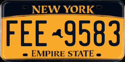 NY license plate FEE9583