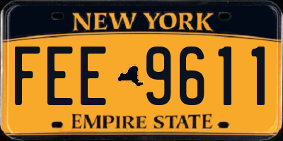 NY license plate FEE9611