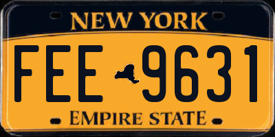 NY license plate FEE9631