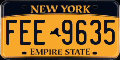 NY license plate FEE9635