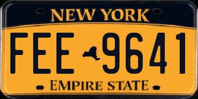 NY license plate FEE9641