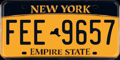 NY license plate FEE9657