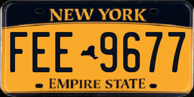 NY license plate FEE9677