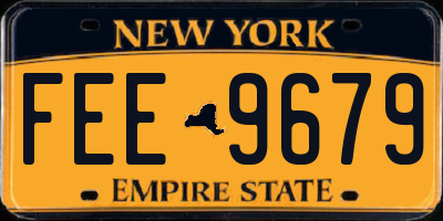 NY license plate FEE9679