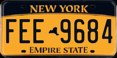 NY license plate FEE9684