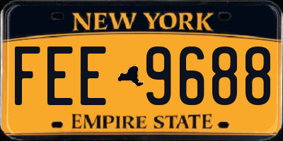 NY license plate FEE9688