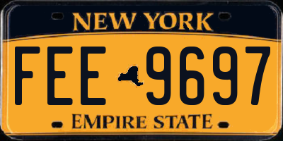 NY license plate FEE9697