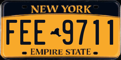 NY license plate FEE9711