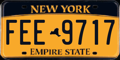 NY license plate FEE9717