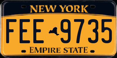 NY license plate FEE9735