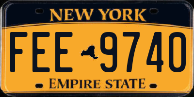NY license plate FEE9740