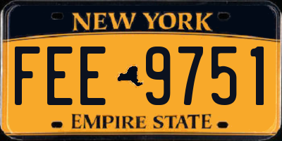 NY license plate FEE9751