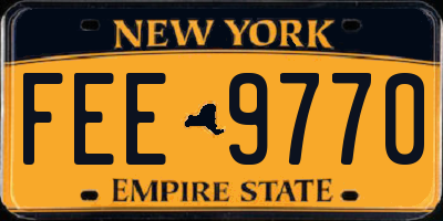 NY license plate FEE9770