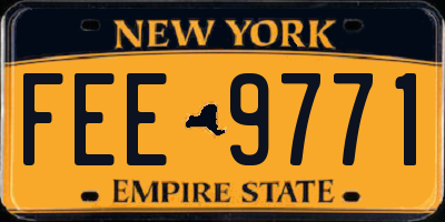 NY license plate FEE9771