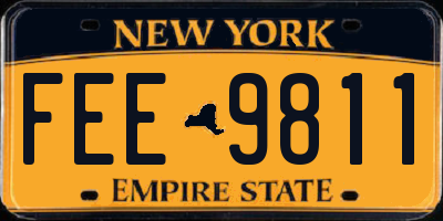 NY license plate FEE9811