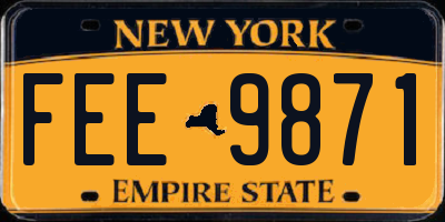 NY license plate FEE9871