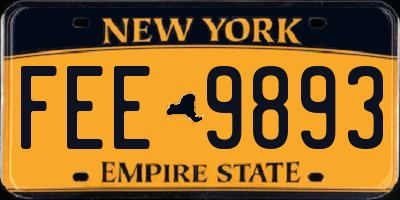 NY license plate FEE9893