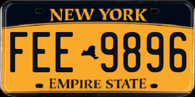 NY license plate FEE9896