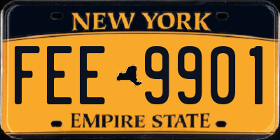 NY license plate FEE9901