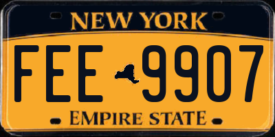 NY license plate FEE9907