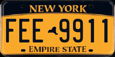 NY license plate FEE9911