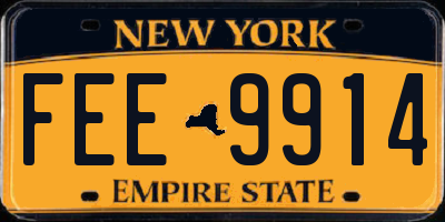 NY license plate FEE9914