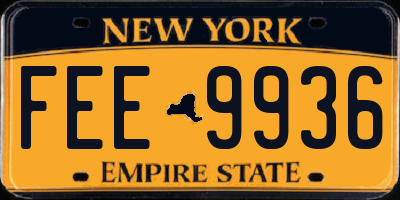 NY license plate FEE9936